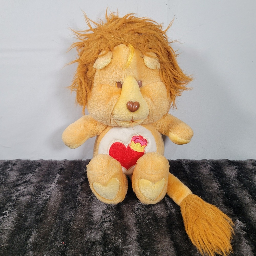 Vintage 1984 Care Bears Cousins Brave Heart Lion Plush Kenner 13 inch Toy